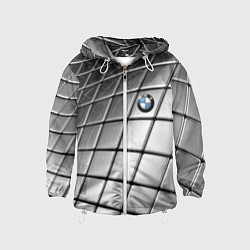 Ветровка с капюшоном детская BMW pattern 2022, цвет: 3D-белый
