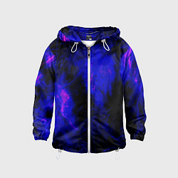 Ветровка с капюшоном детская Purple Tie-Dye, цвет: 3D-белый