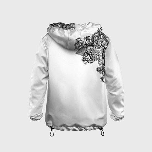 Детская ветровка Черно Белые КруЖева / 3D-Черный – фото 2