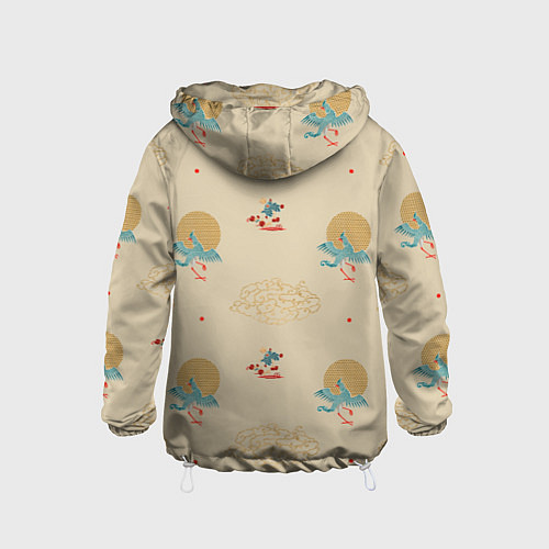 Детская ветровка Китайский орнамент Феникс / 3D-Белый – фото 2