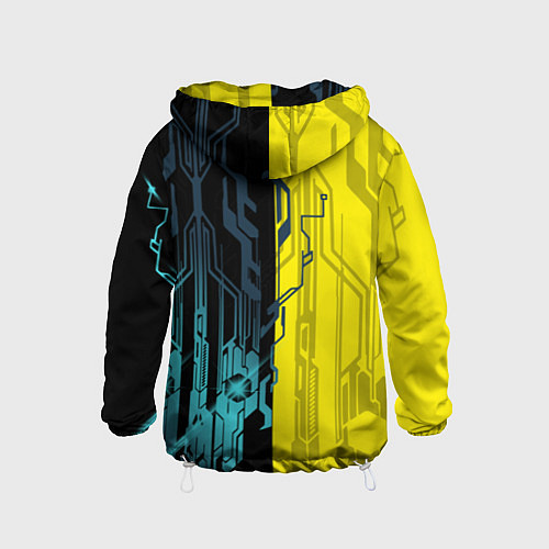 Детская ветровка CYBERPUNK 2077 Логотип / 3D-Белый – фото 2