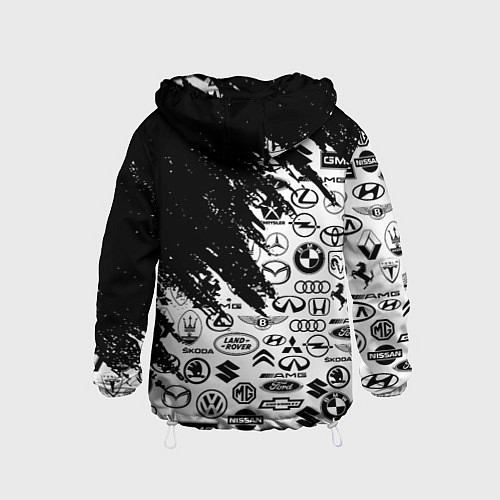 Детская ветровка Subaru - Паттерн логотипов авто / 3D-Белый – фото 2