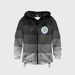 Ветровка с капюшоном детская Лестер, Leicester City, цвет: 3D-черный