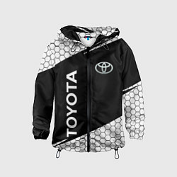 Ветровка с капюшоном детская Toyota Sport соты, цвет: 3D-черный