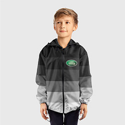 Ветровка с капюшоном детская Ленд Ровер Land Rover, цвет: 3D-черный — фото 2
