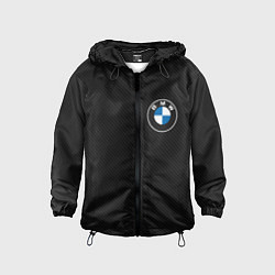 Ветровка с капюшоном детская BMW LOGO CARBON ЧЕРНЫЙ КАРБОН, цвет: 3D-черный