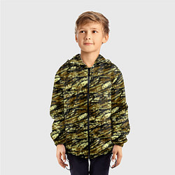 Ветровка с капюшоном детская Цифровой Охотничий Камуфляж, цвет: 3D-черный — фото 2