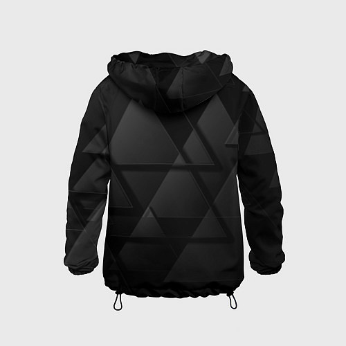 Детская ветровка Mitsubishi Геометрия треугольники / 3D-Черный – фото 2