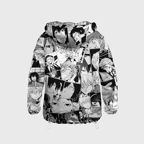 Детская ветровка Bungo Stray Dogs pattern / 3D-Белый – фото 2