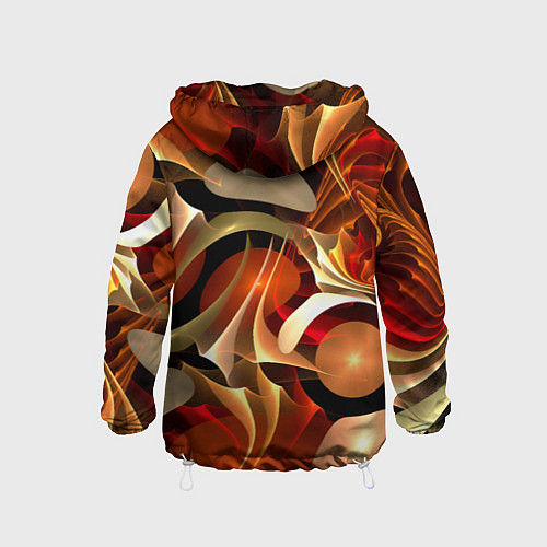 Детская ветровка Абстрактные цифровые спирали / 3D-Белый – фото 2