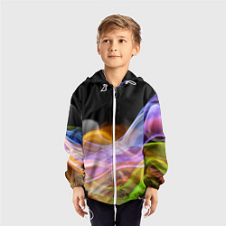 Ветровка с капюшоном детская Цветной дым Color pattern, цвет: 3D-белый — фото 2