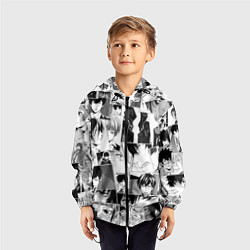 Ветровка с капюшоном детская Psycho Pass pattern, цвет: 3D-черный — фото 2