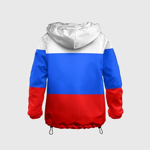 Детская ветровка Флаг России с серпом и молотом / 3D-Черный – фото 2