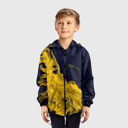 Ветровка с капюшоном детская JAGUAR - Огонь, цвет: 3D-черный — фото 2