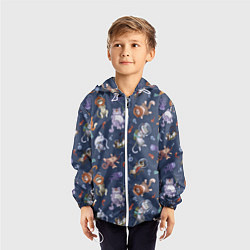 Ветровка с капюшоном детская Морские Котики: Цветное, цвет: 3D-белый — фото 2