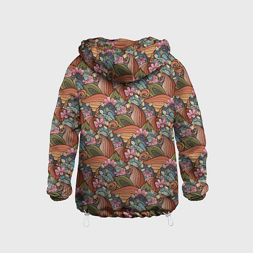 Детская ветровка Паттерн волнистые узоры / 3D-Белый – фото 2