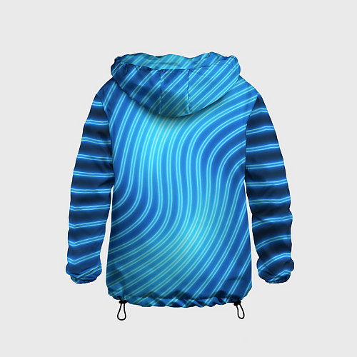 Детская ветровка Abstraction neon lines / 3D-Черный – фото 2