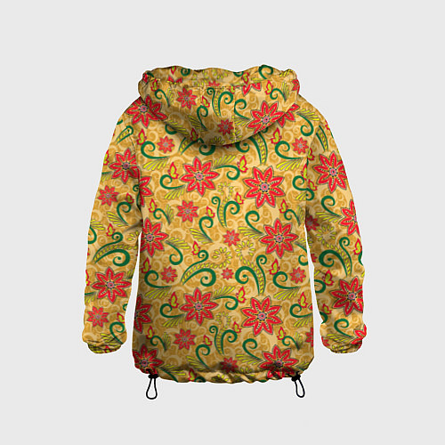 Детская ветровка Оранжевая хохлома / 3D-Черный – фото 2