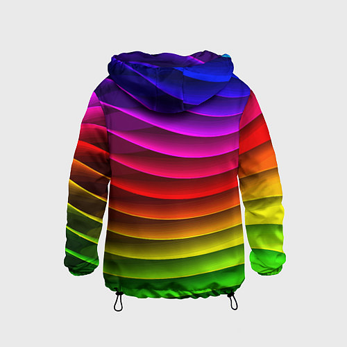 Детская ветровка Color line neon pattern Abstraction Summer 2023 / 3D-Черный – фото 2