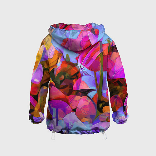 Детская ветровка Красочный летний цветочный паттерн Summer color pa / 3D-Белый – фото 2