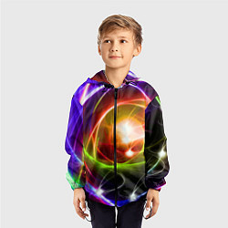 Ветровка с капюшоном детская Галактическое звёздное пространство Galactic Star, цвет: 3D-черный — фото 2