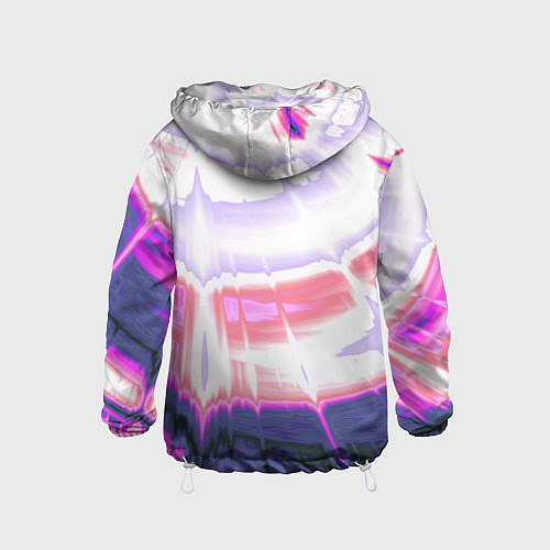 Детская ветровка Тай-дай Абстракция Tie-Dye / 3D-Белый – фото 2