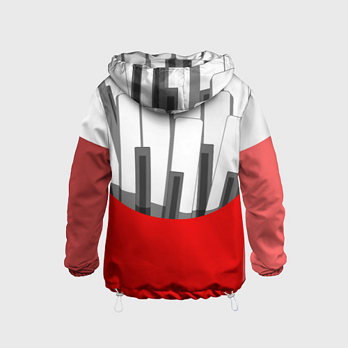 Детская ветровка Клавиши фортепиано как картошка фри / 3D-Белый – фото 2