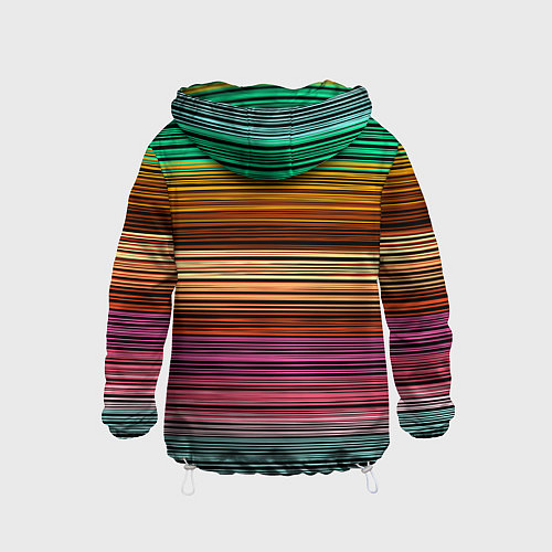 Детская ветровка Multicolored thin stripes Разноцветные полосы / 3D-Белый – фото 2