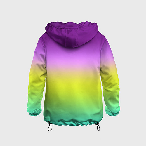 Детская ветровка Multicolored Ombre gradient / 3D-Черный – фото 2