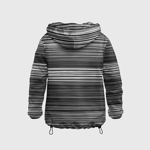 Детская ветровка Black and white thin stripes Тонкие полосы / 3D-Черный – фото 2