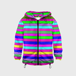 Детская ветровка Multicolored neon bright stripes