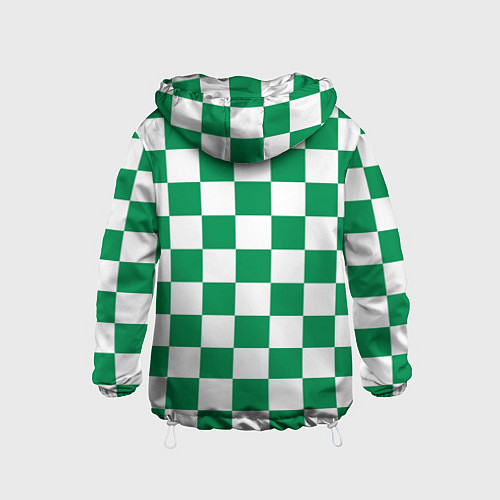 Детская ветровка ФК Ахмат на фоне бело зеленой формы в квадрат / 3D-Белый – фото 2