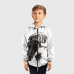 Ветровка с капюшоном детская Graphic owl, цвет: 3D-черный — фото 2