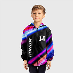 Ветровка с капюшоном детская Honda speed lights, цвет: 3D-черный — фото 2