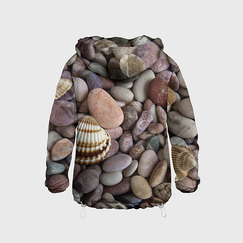 Детская ветровка Морские камни и ракушки / 3D-Белый – фото 2