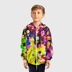 Ветровка с капюшоном детская Мороженки Вкуснятина, цвет: 3D-белый — фото 2