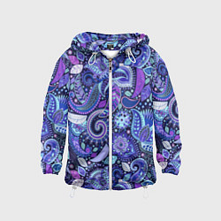 Ветровка с капюшоном детская Color patterns of flowers, цвет: 3D-белый