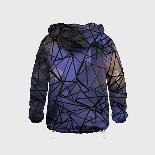 Детская ветровка Blue with black stripes pattern / 3D-Белый – фото 2