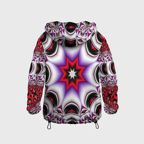 Детская ветровка Грубый фрактальный узор / 3D-Черный – фото 2