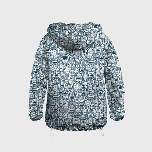 Детская ветровка Монстрики с антенками / 3D-Белый – фото 2