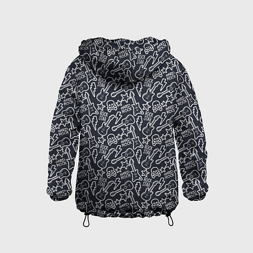 Детская ветровка Звезда рока / 3D-Черный – фото 2