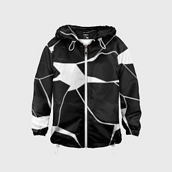 Ветровка с капюшоном детская Черно-белая классика, цвет: 3D-белый