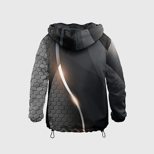 Детская ветровка Герб РФ киберпанк / 3D-Черный – фото 2