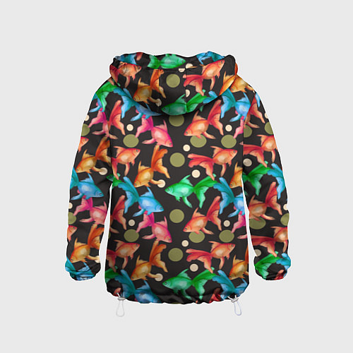 Детская ветровка Разноцветные рыбы паттерн / 3D-Белый – фото 2