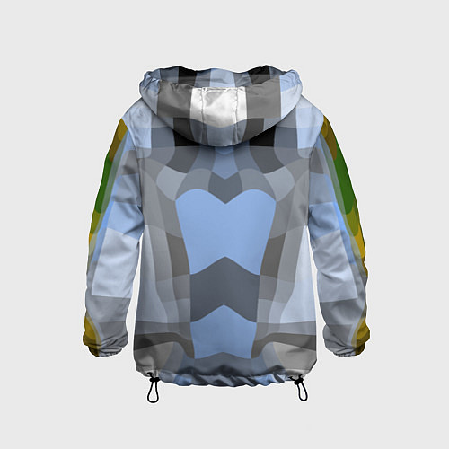 Детская ветровка Абстракт мозаика графический узор / 3D-Черный – фото 2