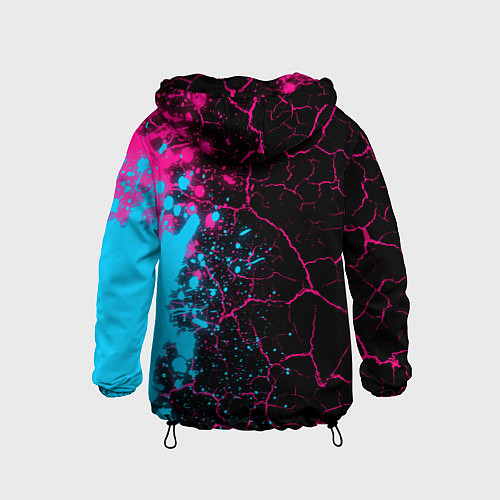 Детская ветровка Galatasaray - neon gradient: по-вертикали / 3D-Черный – фото 2