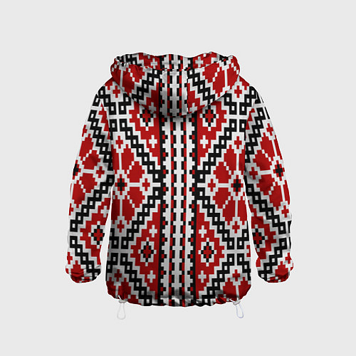 Детская ветровка Вышивка геометрический узор крест / 3D-Белый – фото 2