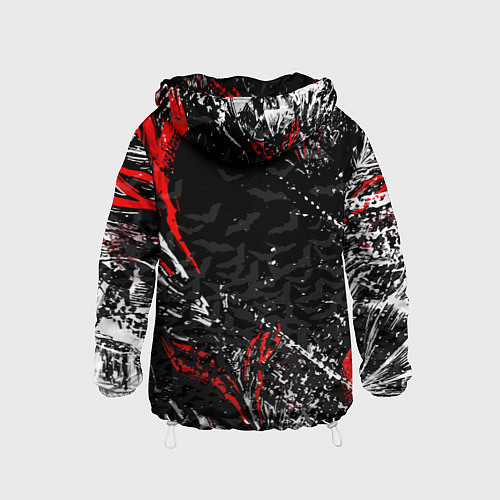 Детская ветровка Берсерк чёрная маска манга / 3D-Белый – фото 2