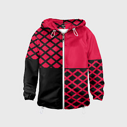 Детская ветровка Черно-красный геометрический узор
