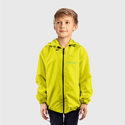Ветровка с капюшоном детская Киберпанк - Лого Дэвида, цвет: 3D-черный — фото 2
